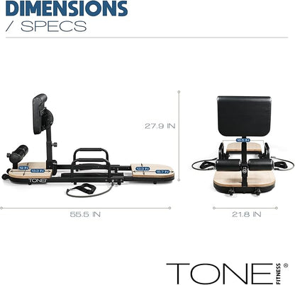Tone Fitness Foldable Hip Thrust & Glute Exercise Machine | Adjustable Sissy Squat, Core & Leg Trainer | Multiple Colors
