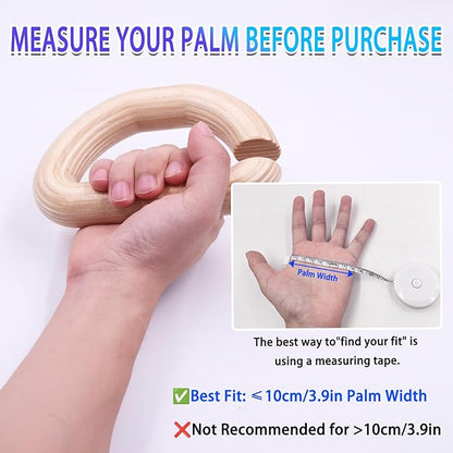 Lights Mountain Wooden Resistance Bands Handles Versatile Exercise Handles with Anti-Slip Grip Tapes for Elastic Band Workouts Home Gym Strength Training and Full-Body Workouts