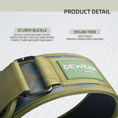 Durable Weight Lifting Belt, 4'' Wide Gym Belt for Bodybuilding, Powerlifting, Squats, Deadlift - Provides Lumbar Support & Stability for Men & Women