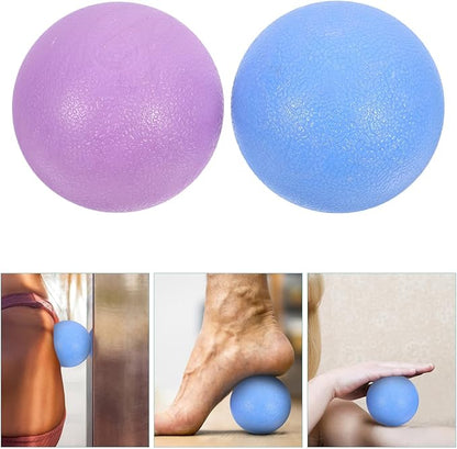 Deep Tissue Massage Balls 2pcs Peanut Myofascial Release Foot Massage Roller for Muscle Knot Relief Yoga Fitness Therapy