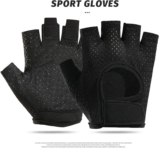 IZUS Anti-Slip Fingerless Workout Gloves for Women Gym/Exercise/Fitness/Training/Cycling with Excellent Grip/Cushion-Pads