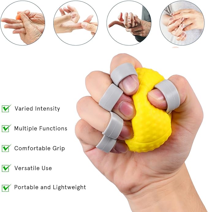 Hand Grip Strengthener Balls 10lb 20lb Set Finger Gripper Strength Trainer for Hand Exercise and Rehabilitation Wrist Workout
