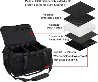 35L Multi-functional Duffle Bag, Waterproof Shoe & Picnic Camping Organizer, 3 Adjustable Dividers for Travel, Sports, GYM