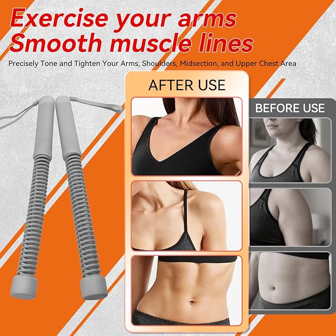 Ropeless Battle Ropes for Home Gym - Heavy Duty Cordless Workout Ropes for HIIT, Strength & Cardio Training, Portable Exercise Equipment for Men & Women, Low-Impact Fitness Rope (grey)