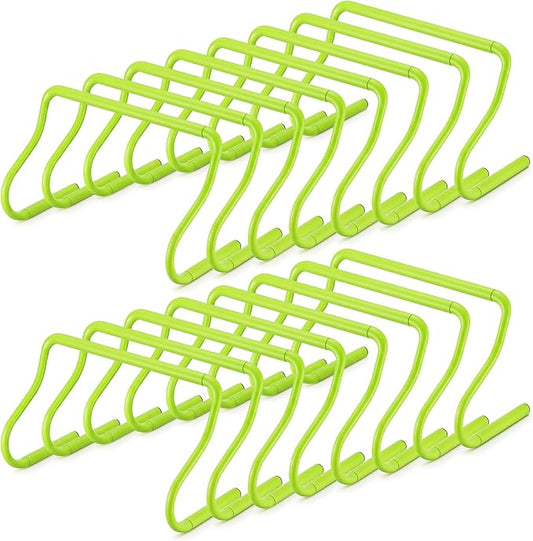 16 Pcs 12" Speed Agility Training Hurdles Large Size Detachable Agility Hurdles Hurdles Training Equipment Set for Athletes Soccer Basketball