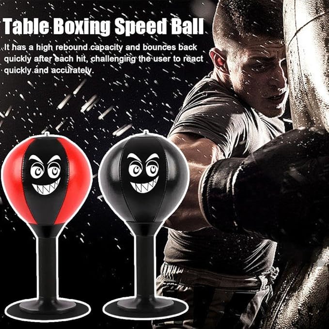 Rage Bag,Desktop Punching Bag Stress Relief for All Ages,2026 Strong Suction Cup Desk Boxing Punch Ball,Table Boxing Speed Ball for Home Office Table Counters,for Christmas, Winter