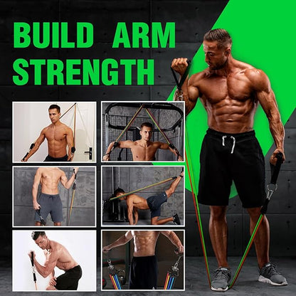 TOBWOLF 4PCS Baseball Exercise Bands with Interchangeable Grips, Baseball Resistance Trainer for Pitching & Throwing, Training Aid for Baseball Softball Pitchers to Build Arm Strength, Warm-Up
