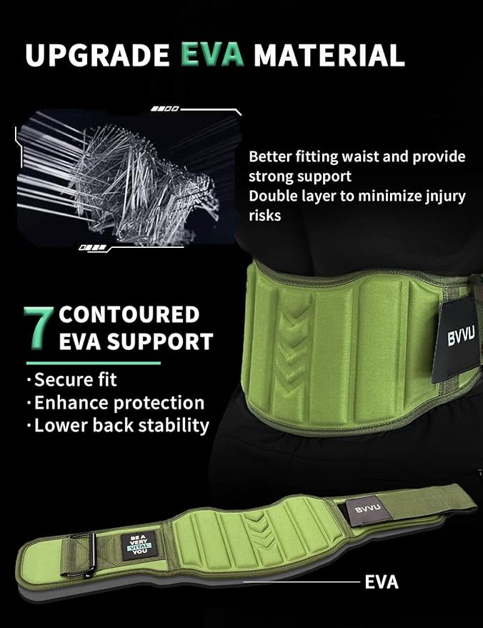 BVVU Weight Lifting Belts for Men Quick Locking Gym Belt for Workout Lumbar Support,Cross Training,Squat Belt Fitness Equipment
