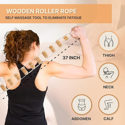 Wood Therapy Massage Tools 6-in-1, Lymphatic Drainage Massager Maderoterapia Kit - Anti Cellulite Body Sculpting & Contouring Wood Therapy Kit for Muscle Pain Relief & Deep Tissue Relaxation