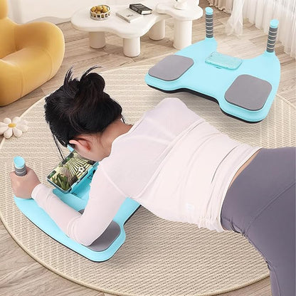 Balance Board for Core Workout, Portable Pure Plank Support with 4 Caster Wheels, Quick Assembly, Convertible into Abdominal Board, Home Fitness Equipment for Full Body Workout