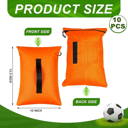 Sports Net Sandbags with PE Leak Proof Transparent Bags Weighted Anchors Bag Sport Sandbags for Stability Baseball Nets Hockey Golf Football Nets Soccer Goals and More(30 Pcs,Orange)