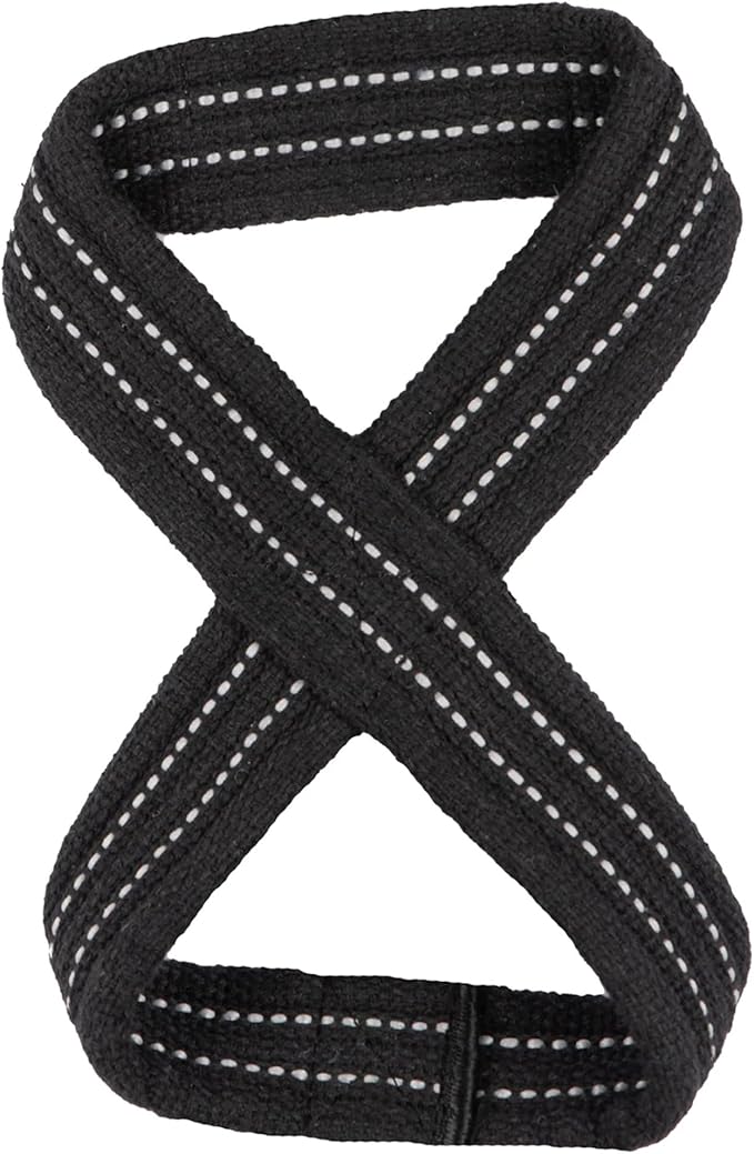 Deadlift Straps - Figure 8 Weightlifting Straps for Powerlifting, Bodybuilding, Strongman – Heavy Duty Grip Support Wrist Wraps for Men & Women