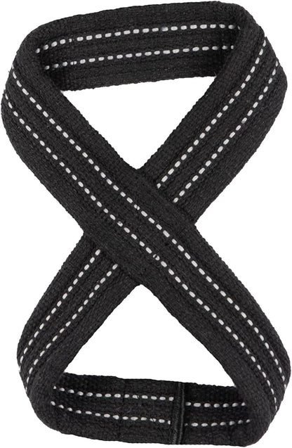 Deadlift Straps - Figure 8 Weightlifting Straps for Powerlifting, Bodybuilding, Strongman – Heavy Duty Grip Support Wrist Wraps for Men & Women