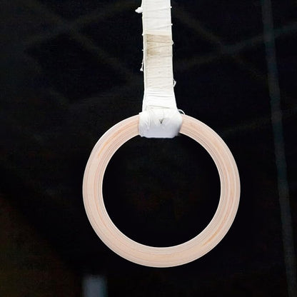 Gymnastic Rings Wooden Pull up Rings 2pcs Set for Home Gym Strength Training Calisthenics Equipment Full Body Workout for Men and Women