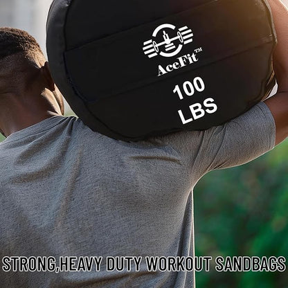 AceFit Training Sandbag for Working Out| Heavy Duty Workout Sandbags| Weights Sand Bags for Training, Exercise| Military Conditioning, Fitness, Cross-Training & Strength Training