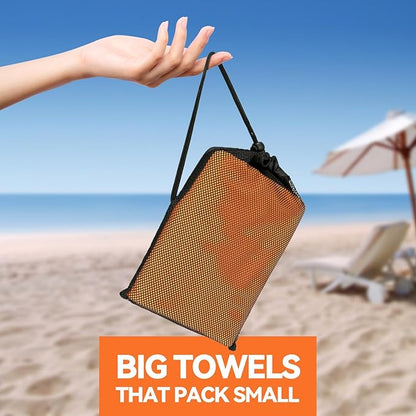 Microfiber Towel for Gym, Workout, Sweat Towel – Quick Dry, Ultra Compact, Lightweight & Super Absorbent(Orange,40x20 in)
