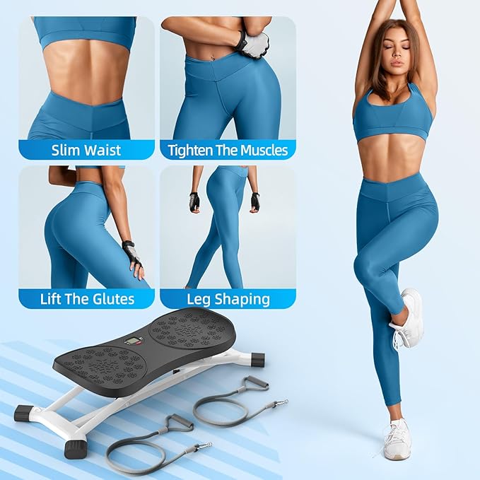 2025 New Ski Simulator Machine,Stridon Balance Board with Resistance Bands&LCD Monitor for Full Body, Noiseless Ski Exercise Machine for Skiing Beginners, Home Use