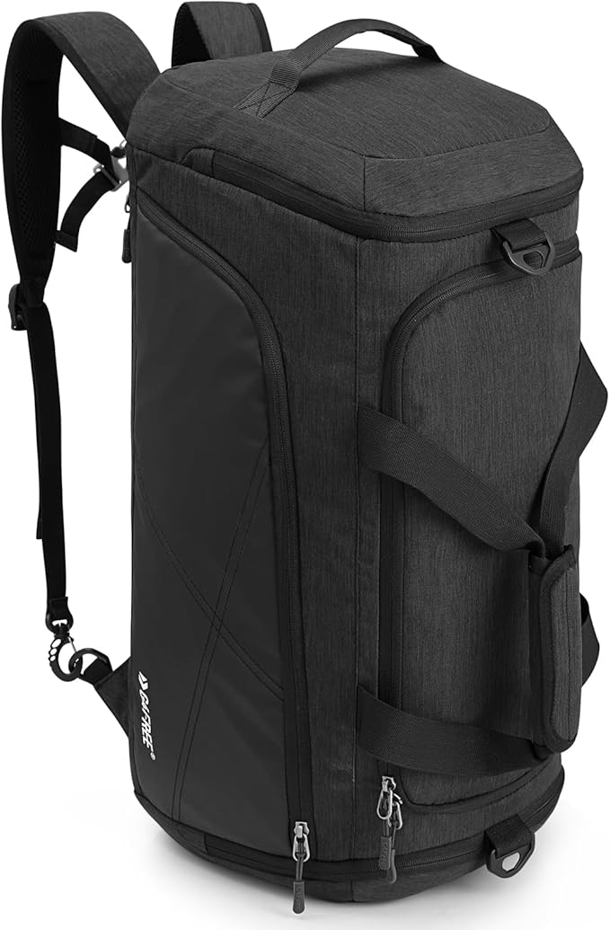 G4Free 45L/60L 3-Way Duffle Backpack Gym Bag with Wet Pocket & Shoes Compartment Sports Travel Weekender Overnight Duffel Bag