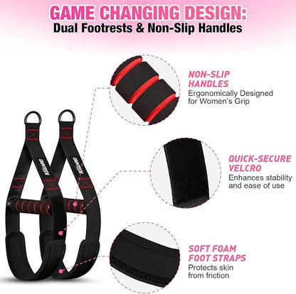Pull Up Assistance Bands for Women, Heavy Duty Resistance Bands with Handles, Exercise Band with Door Anchor, Workout Band Set for Pull Up Bar, Full Body Sculpting,Muscle Training, Recovery, Home Gym