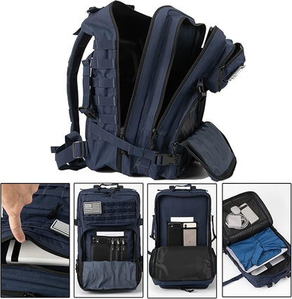 QT&QY 45L Military Tactical Backpacks Molle Army Assault Pack 3 Day Bug Out Bag Hiking Treeking Rucksack…