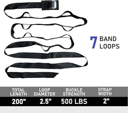 Lumia Wellness Anchor Strap for Resistance Band Exercises, Heavy Duty Door Gym Band,Full Body Multi-Point Home Gym, Portable Workout Equipment, Easy to Instal, No Hardware Necessary