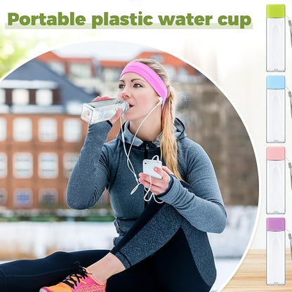 Nuogo 20 Pcs Water Bottles Bulk 17 oz Plastic Sports Water Bottles for Kids Adults Reusable Leak Proof Portable Large Drinking Cups for School Outdoor Gym Travel Fitness(Pink, Blue, Green, Purple)