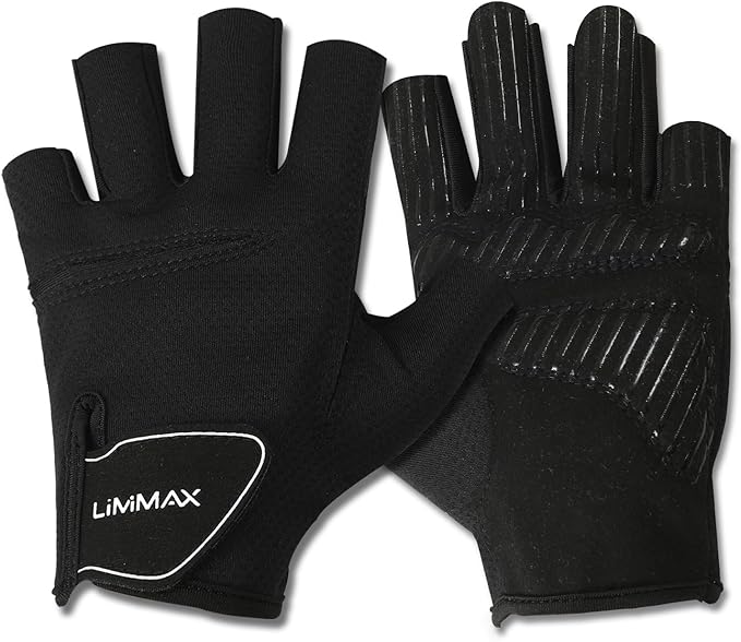 LiMiMAX Workout Gloves for Women & Men, Breathable Half Finger Gym Gloves with Non-Slip Padded Palm, Lightweight Fitness Gloves for Weight Lifting, Cycling, Crossfit, Training, Pink