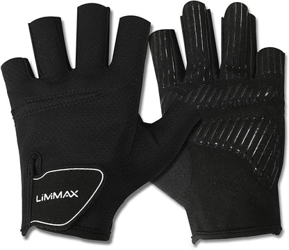 LiMiMAX Workout Gloves for Women & Men, Breathable Half Finger Gym Gloves with Non-Slip Padded Palm, Lightweight Fitness Gloves for Weight Lifting, Cycling, Crossfit, Training, Pink