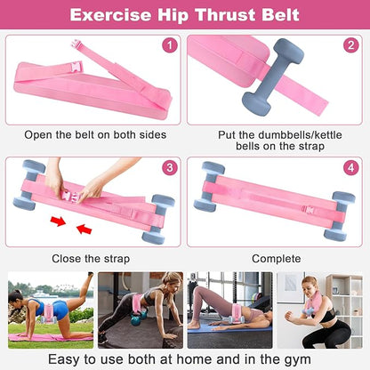 Pilates Kit for Home Workouts, Pilates Equipment Ring and Ball Set with Hip Thrust Belt, Pilates Essentials Kit for Women, Home Pilates Workout Kit for Toning & Strength