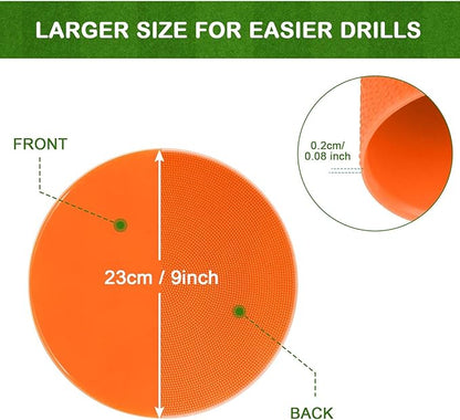 Poly Spots 4" or 9" Flat Cones Spot Markers for Gym/PE Training, Dance, 12/18/24 Pcs Non-Slip Rubber Floor Dots Flat Disc Markers for Soccer Basketball Sports Agility Drills, Classroom Activities