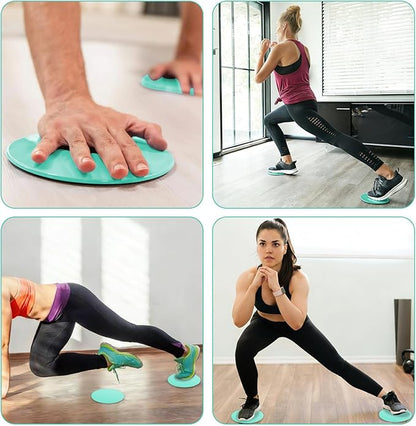 Upgrade Sport Core Sliders for Working Out - Dual Sided Glide Discs for Full Body Workout on Carpet or Hardwood Floor - Fitness & Home Exercise Equipment for Athletes