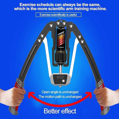 EAST MOUNT Twister Arm Exerciser with Counter Display-Adjustable 22-440lbs Hydraulic Power, Home Chest Expander, Shoulder Muscle Training Fitness Equipment, Arm Exercise Strengthener
