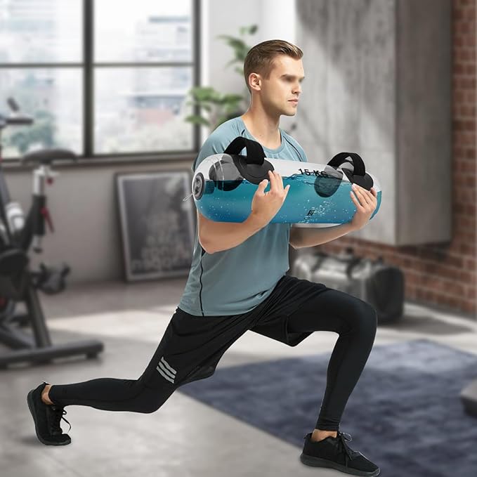 Fitness Water Weight Aqua Bag, Training Water Bag, Portable Stability Fitness Equipment, Transparent Water-Filled Weighted Soft Dumbbells, Strength Training, Energy Bar