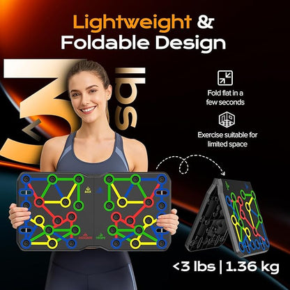AERLANG Extra Large Push Up Board 26.2" x 13.8", Portable 30-in-2 Workout Set for Push Up, Multi-functional Pushup Stands for Strength Training, Fat Burning Push Up Bar for Home Gym