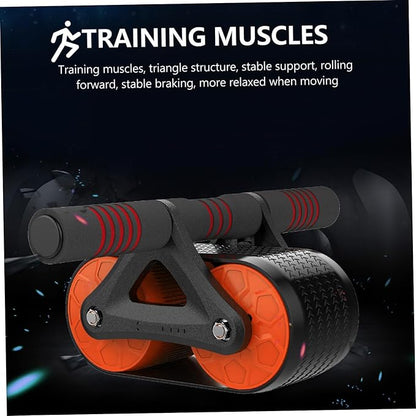Ab Roller Wheel with Knee Pad for Home Gym Triangular Stable Support Abdominal Trainer Wheel for Core Workout Suitable for Men and Women Beginners and Experts Upper Body Exercise