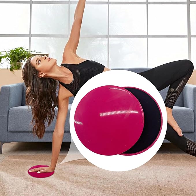 Fitness Sliders: Two-Side Sliding Discs for Home Gym and Core Workouts with Anti-Slip PP EVA Construction | Durable and Yoga Sliders
