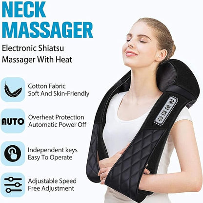 VIKTOR JURGEN Christmas Gifts for Women & Men, Shiatsu Neck and Shoulder Massager with Heat Deep Tissue Kneading Sports Recovery Massagers for Back, Foot, Relaxation Gifts for Wife, Husband, Him, Her