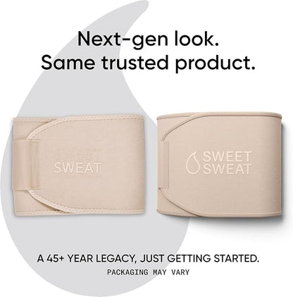 Sweet Sweat Waist Trimmer Toned Series - Premium Sweat Enhancing Fitness Belt for Women & Men - 5 Adjustable Sizes