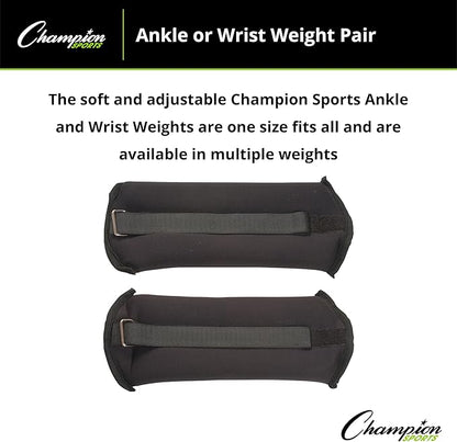 Champion Sports Soft Adjustable Ankle and Wrist Weights