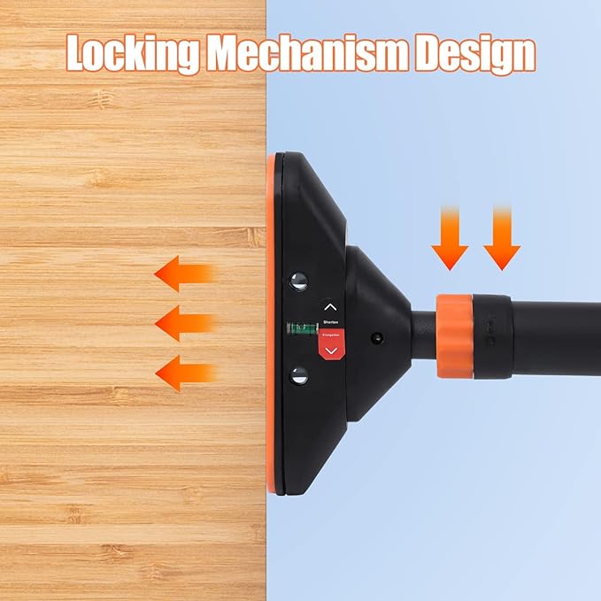 Pull Up Bar for Doorway - Adjustable No Screws Chin Up Bar for Home Gym, 440 LBS Max Load, with Level Meter & Anti-Slip Design for Strength Training,Red
