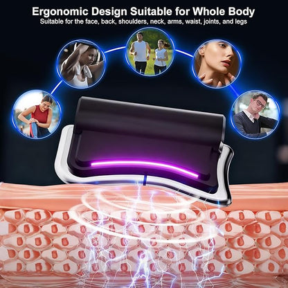 Heated Muscle Scraper Tool-2025 Upgraded Electric Gua Sha Tool for Whole Body Massage Relaxation & Skincare with Light-Care 4 Modes 3 Levels, for Woman,Workers, Athletes Perfect Gifts