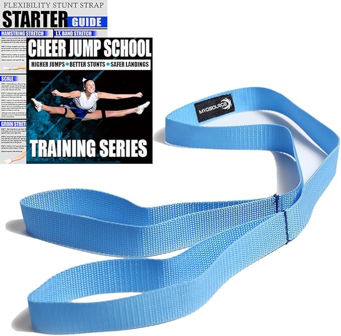 Cheer Kinetic Bands – Leg Resistance Bands for Cheerleaders | Improve Flexibility, Jumps, Stunts & Tumbling | 4-Level Resistance System with 12 Stunt Strap Colors + Digital Training Downloads