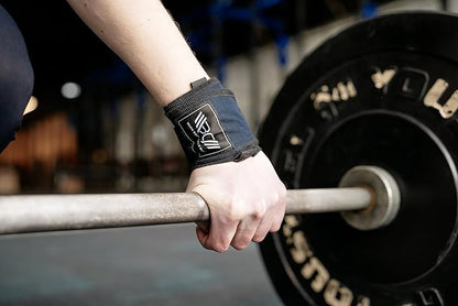 WARM BODY COLD MIND - Premium Cotton Weight Lifting Wrist Wraps for Cross Training, Powerlifting, Deadlift, Weightlifting, Gym, Wrist Straps, Workout, Fitness, Heavy-Duty Support with Thumb Loop