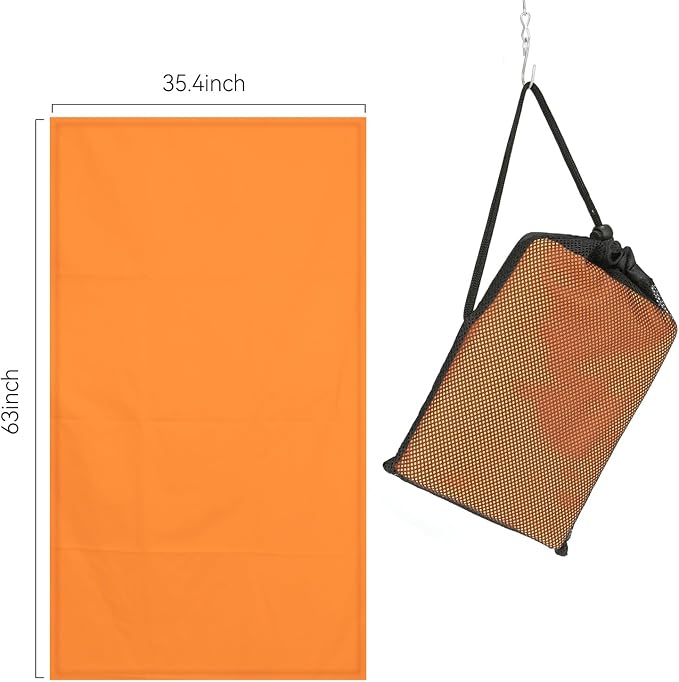 Microfiber Towel Large for Beach, Travel, Swimming, Bath, Pool–Quick Dry, Ultra Compact, Sand Free, Lightweight & Super Absorbent(Orange,63x35 in)