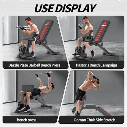 K KiNGKANG Weight Bench Press Adjustable Workout Bench for Home Gym Work out Exercise Equipment for Home Gym Incline Exercise Sit up Strength Training Weight Lifting Bench