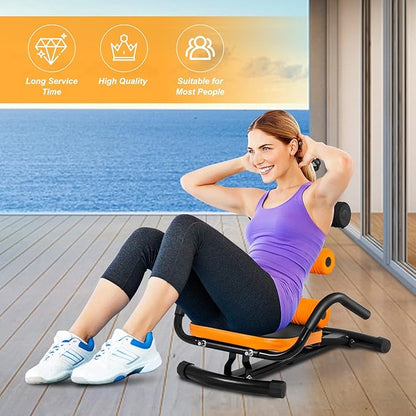 Goplus Core & Abdominal Trainers, Twister Trainer Ab Exercise Machine Height Adjustable Incline Workout Equipment Ab Rocket Exerciser