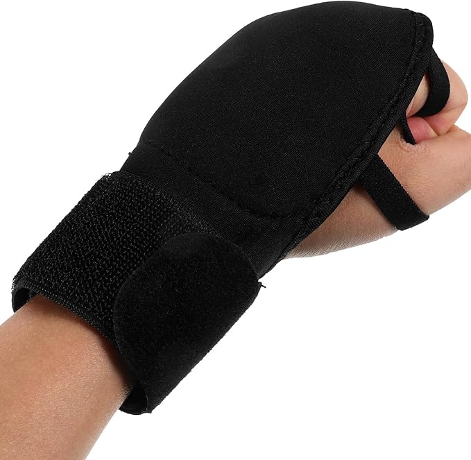 Weighted Boxing Gloves Adjustable Wrist Support Fitness Training Gloves for Kickboxing and Gym Workout, Black