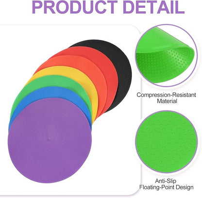 PATIKIL Spot Markers Non-Slip Floor Dots Agility Markers Flat Field Cones Poly Dots