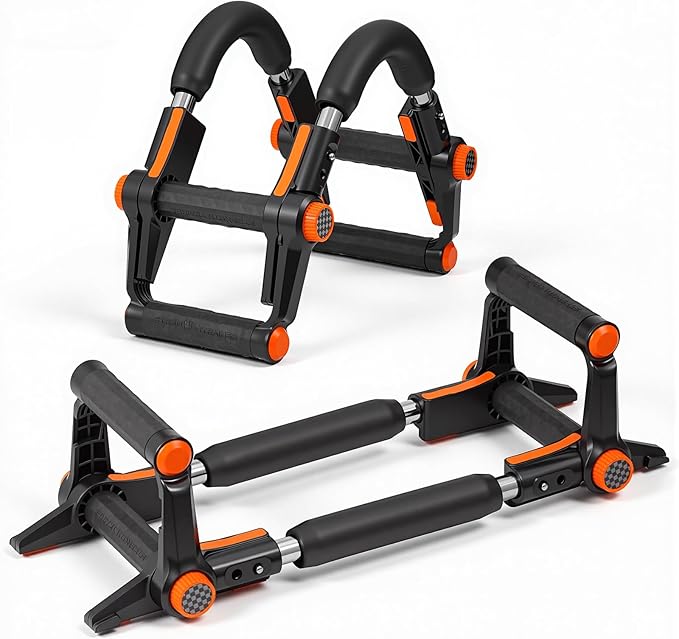 Twister Arm Trainer, Adjustable Chest and Arm Trainer 2 in 1 Gym Workout Equipment for Arm and Chest Muscle Training, Portable Push Up Bar with Anti-Slip Handles for Men Women