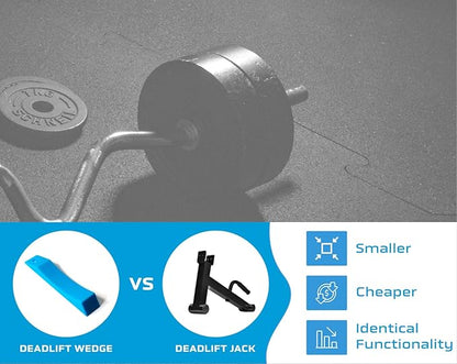 Barbell Wedge (Pair) – Deadlift Jack Alternative – Portable Rubber Ramp for Easy Weight Plate Loading – Ideal for Deadlifts, Powerlifting, Weightlifting, Home Gyms – Includes Cooling Towel